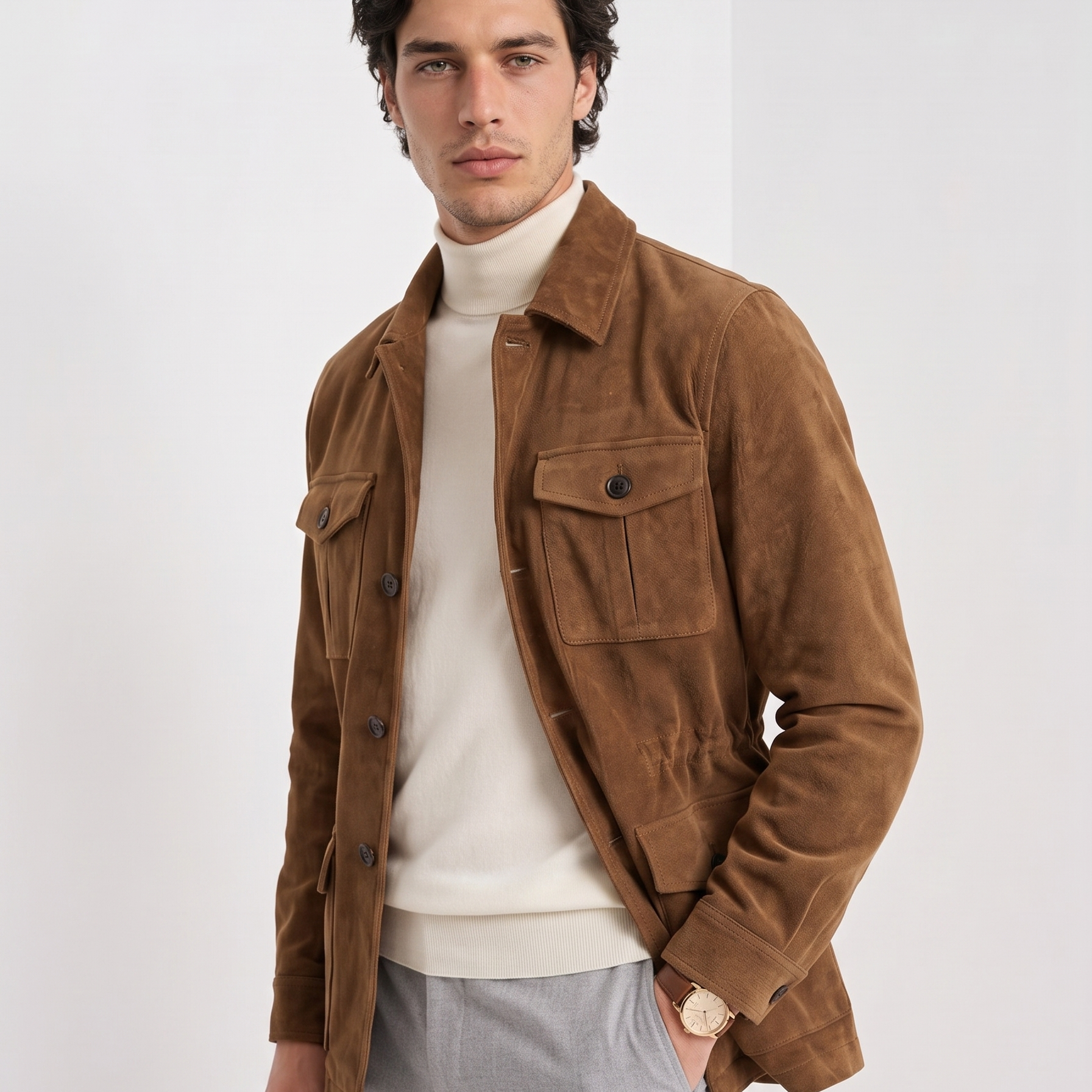 Italian Luxury Slim-Fit Hunting Jacket