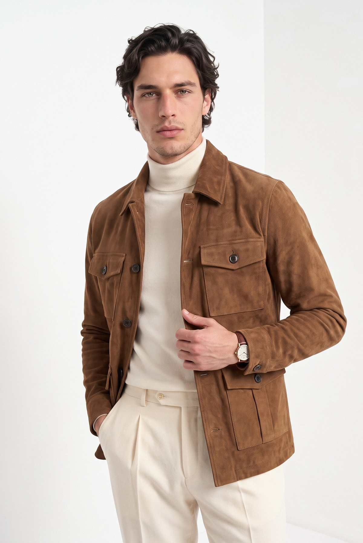 Men's hunting jacket in brown