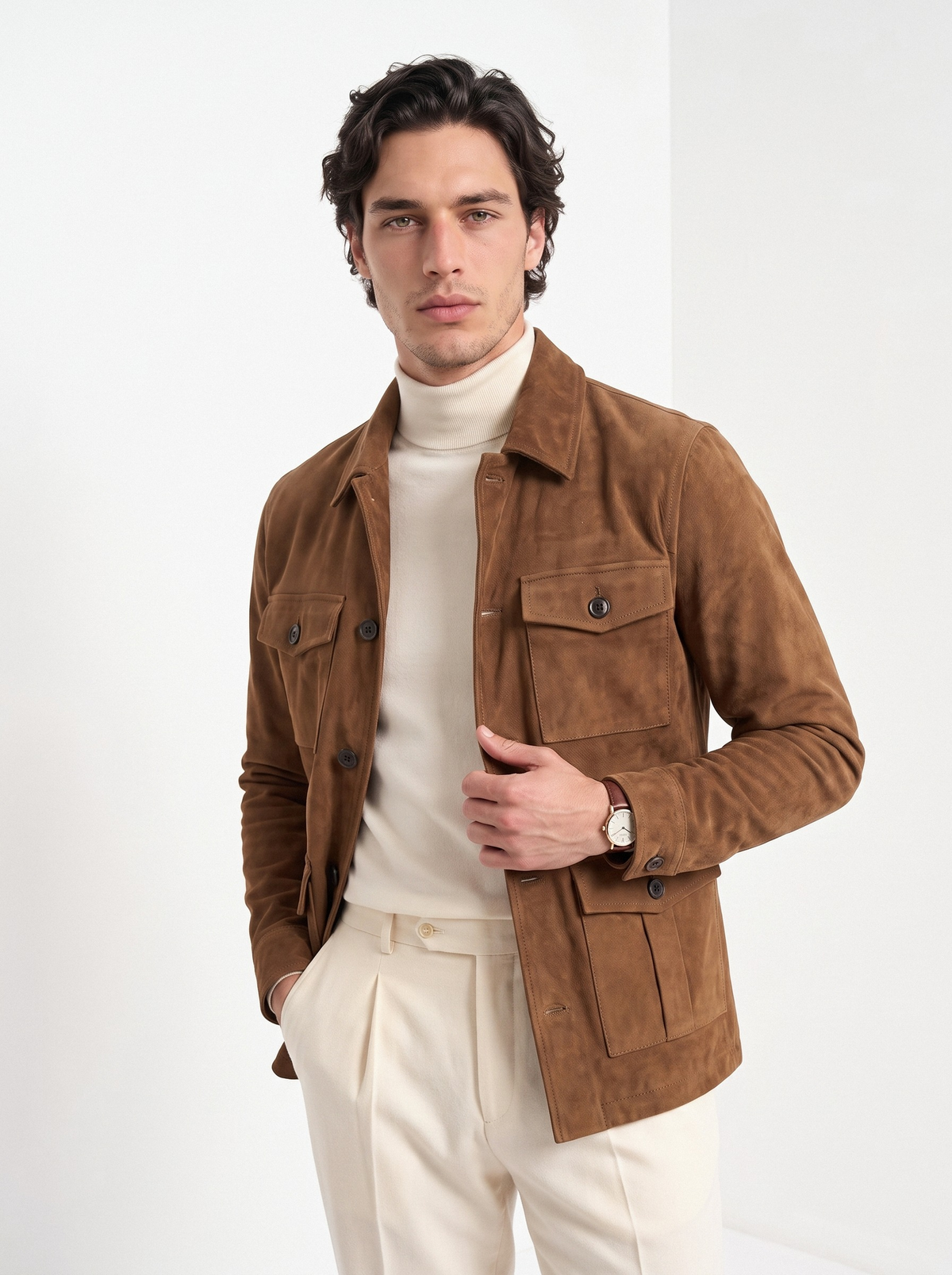 Men's hunting jacket in brown