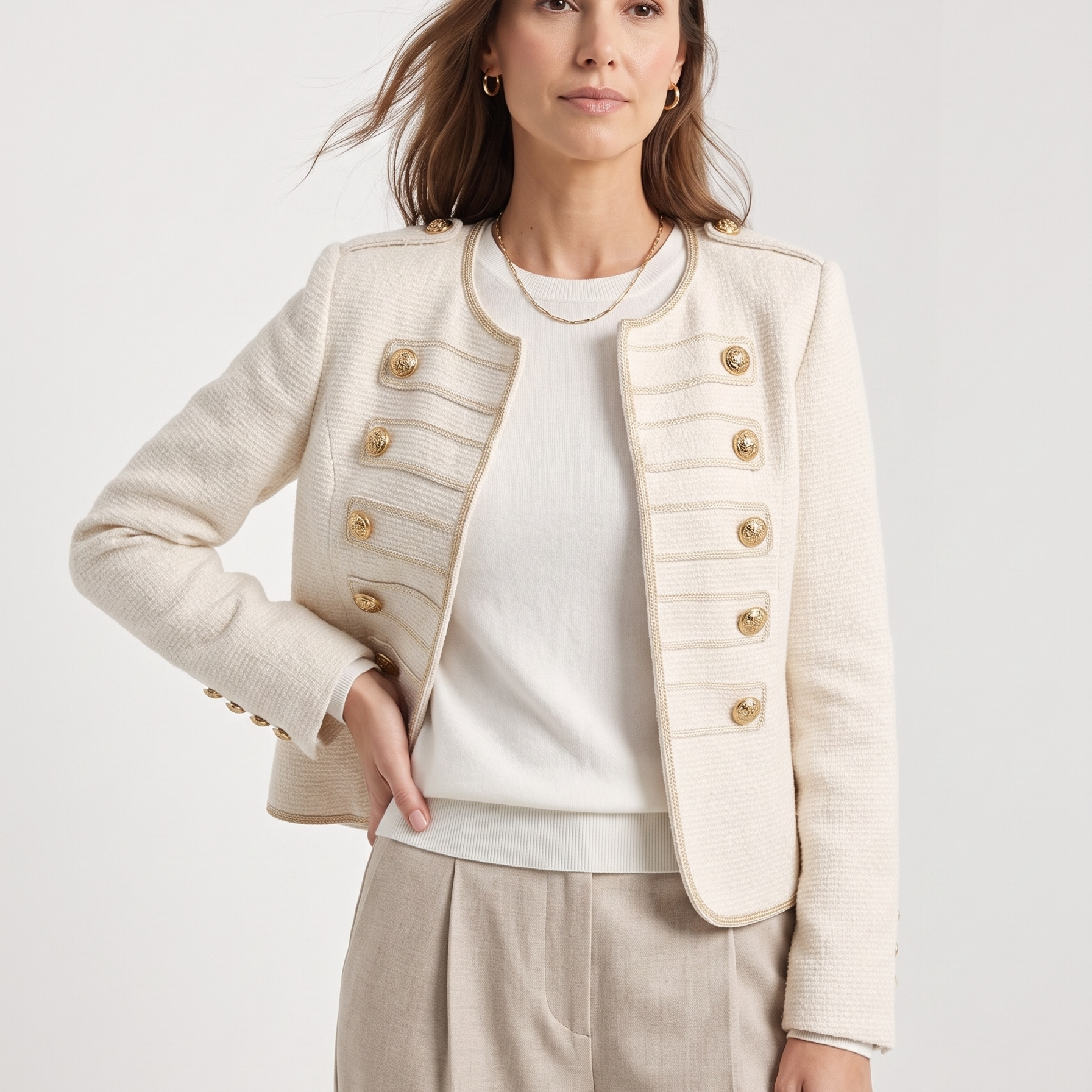 Elegant French Retro Tweed Short Blazer