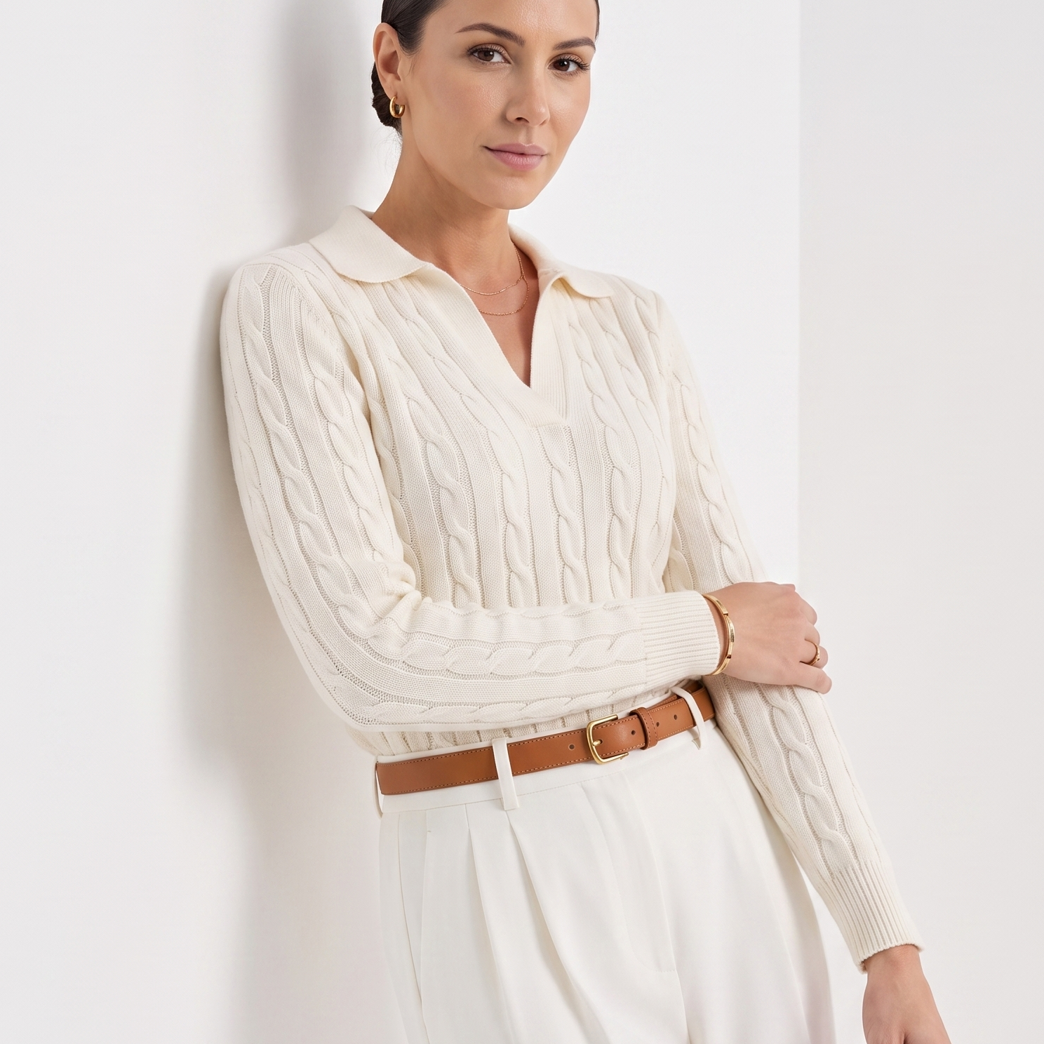 Smart Luxury Premium Cable Knit Sweater Women