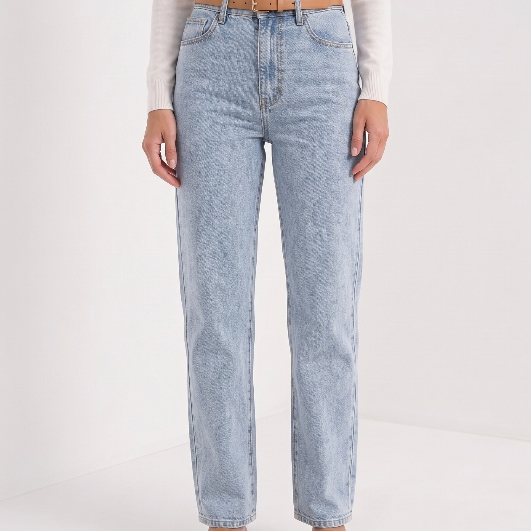 Opaque Stretch Cotton Classic Jeans
