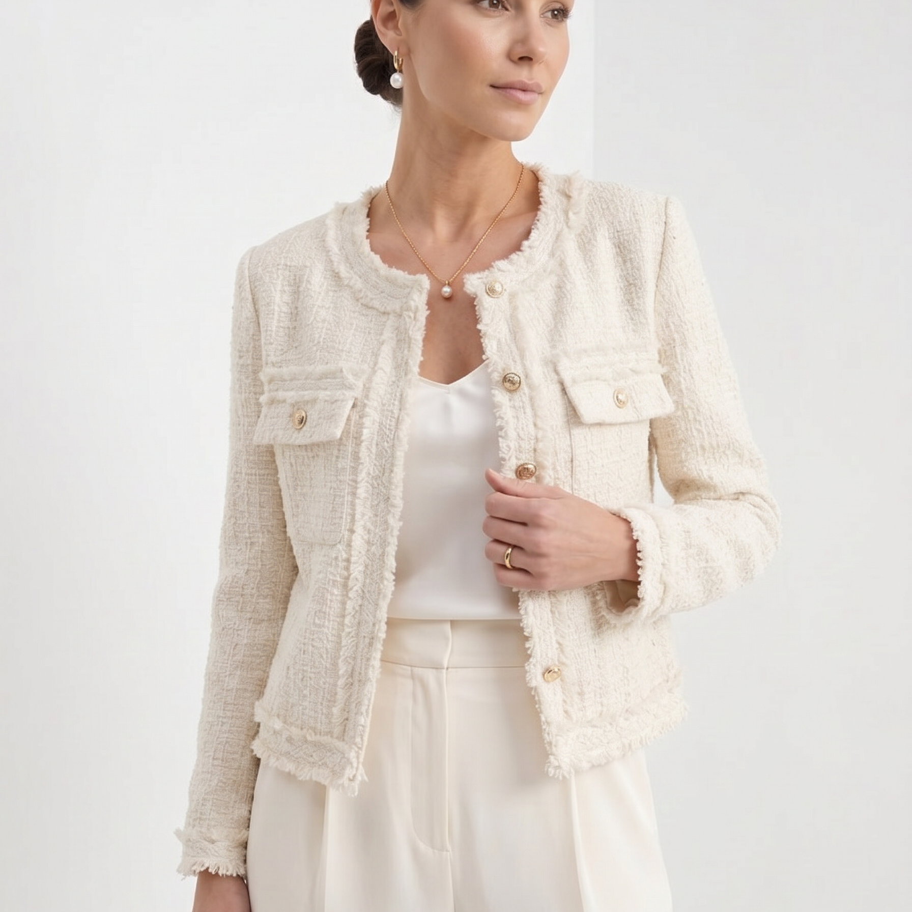 Quiet Luxury European Tweed Blazer