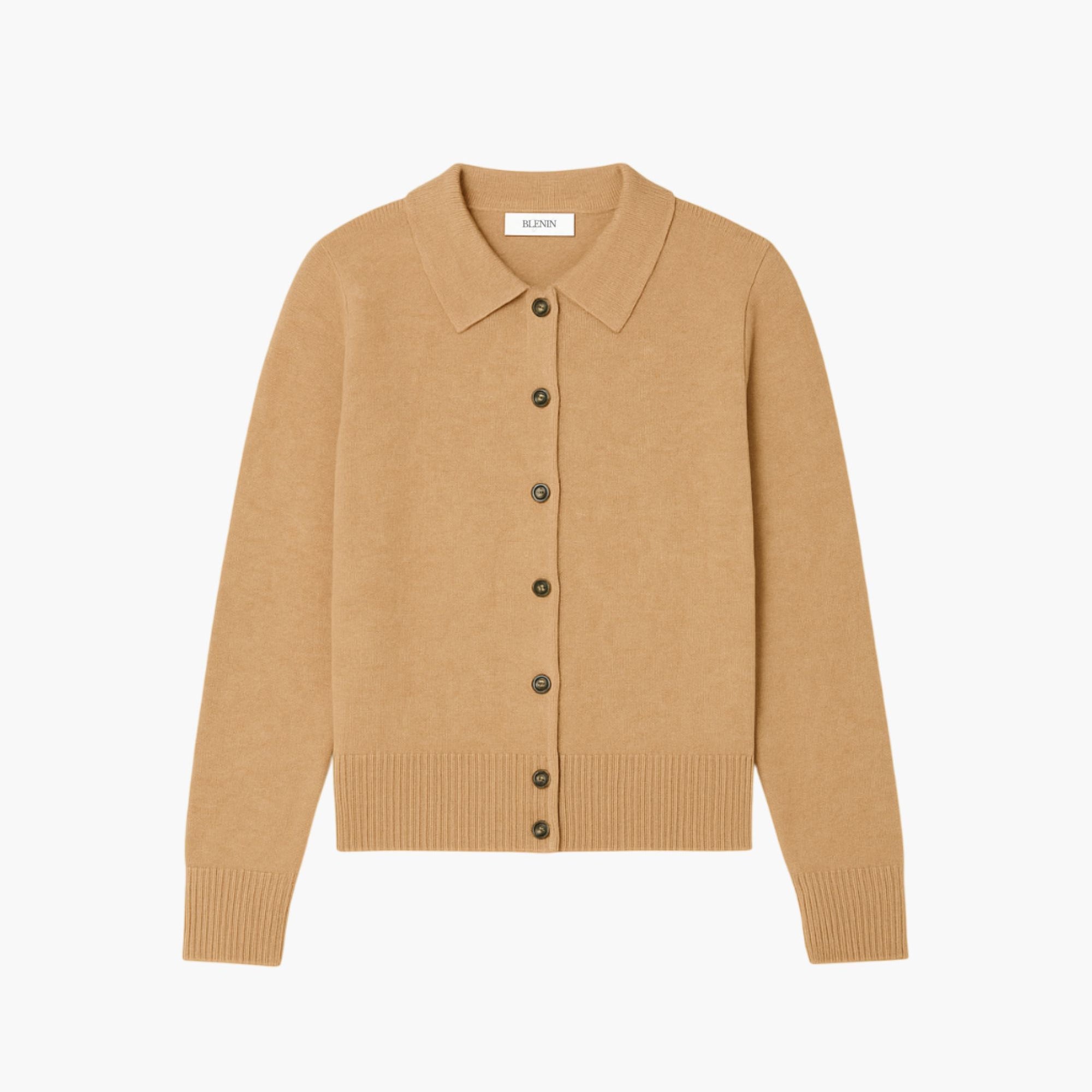 100% Woolen Old Money Polo Cardigan
