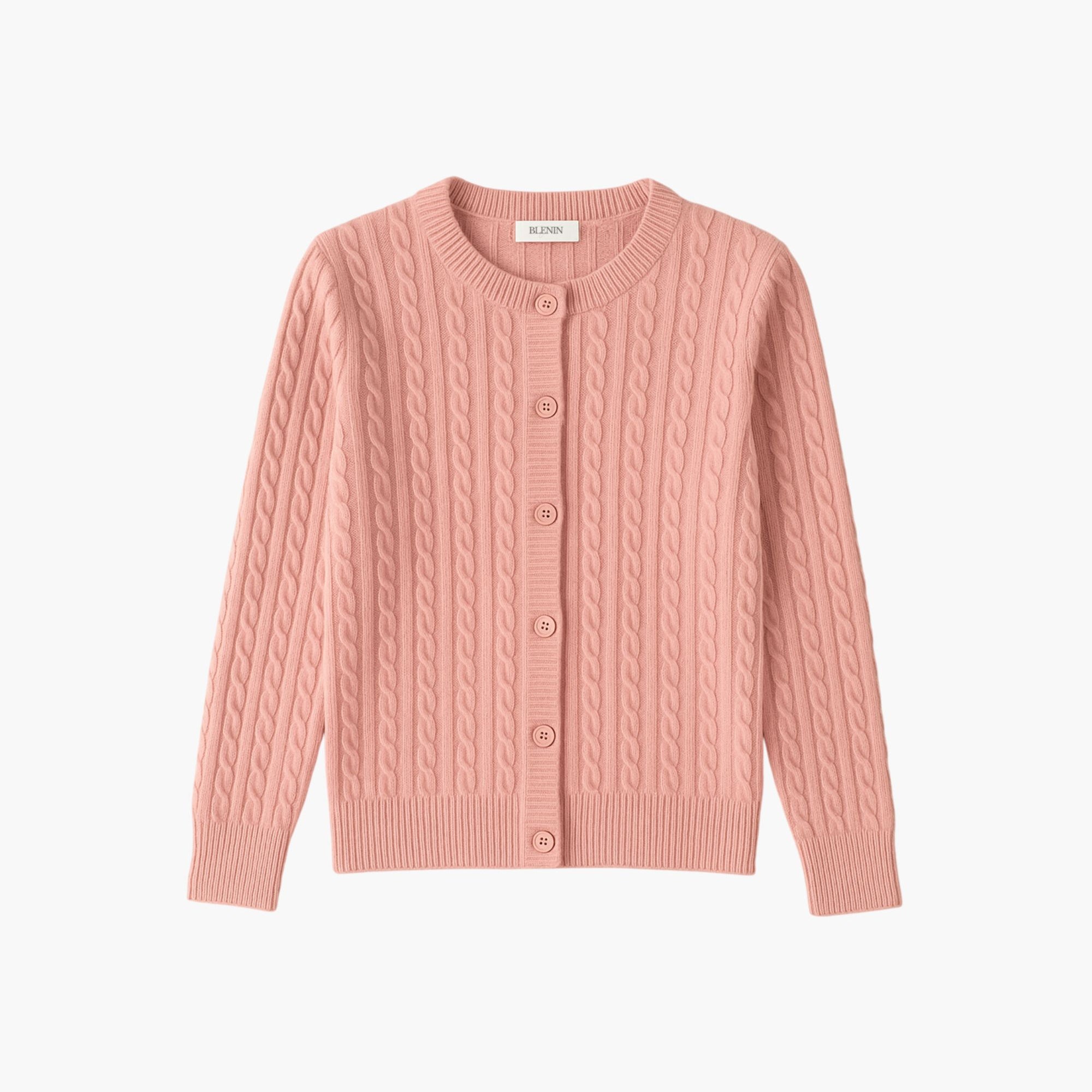 Old Money Button Mini Cable Knit Elegant Cardigan