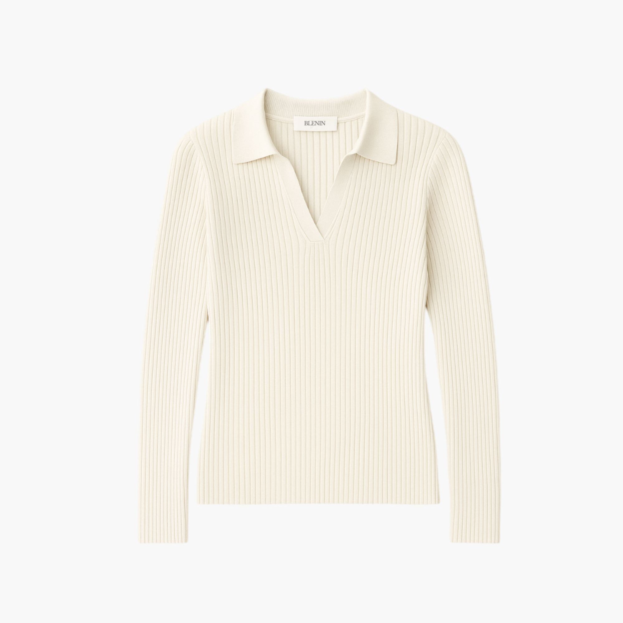 Old Money Long Sleeve Striped Cotton T-Shirt