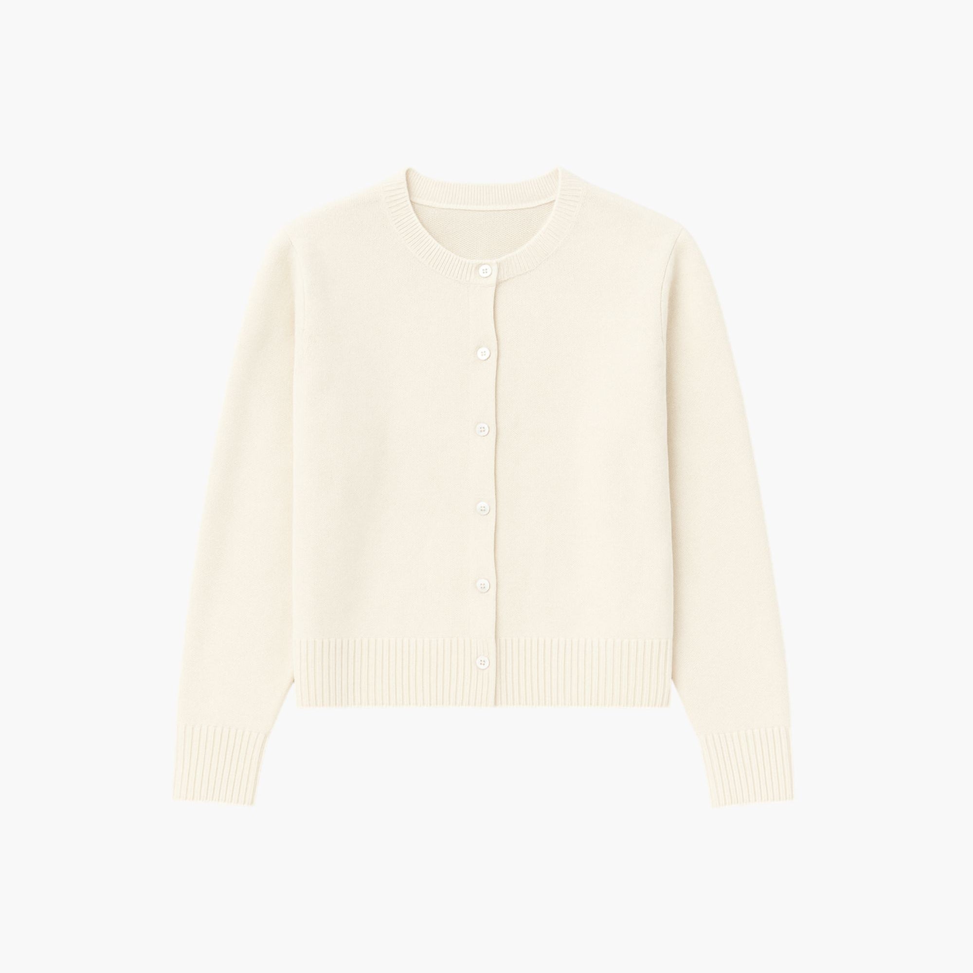 Smart Luxury Short Basic Woolen Cardigan