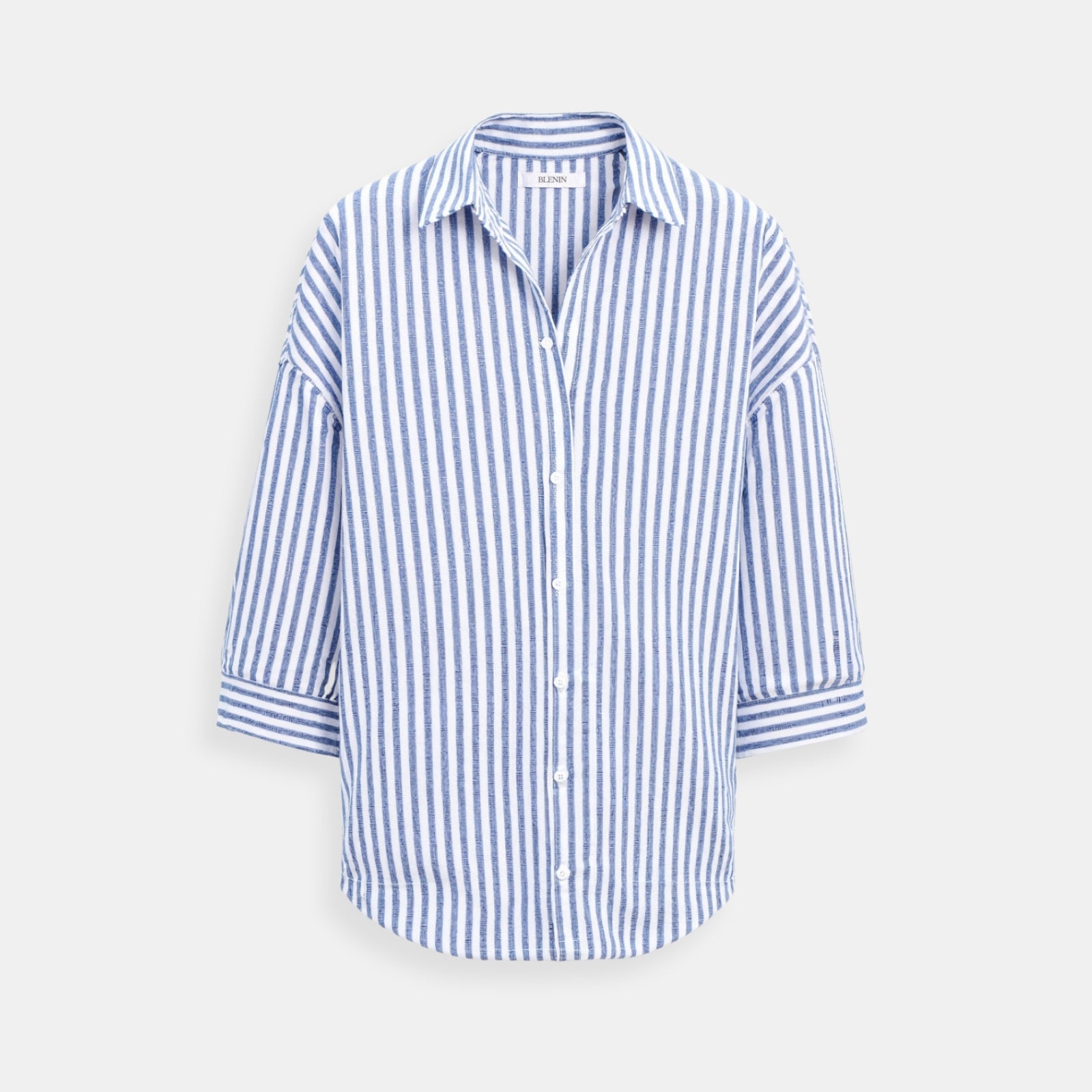 Old Money Cotton Striped Button Front Shirt