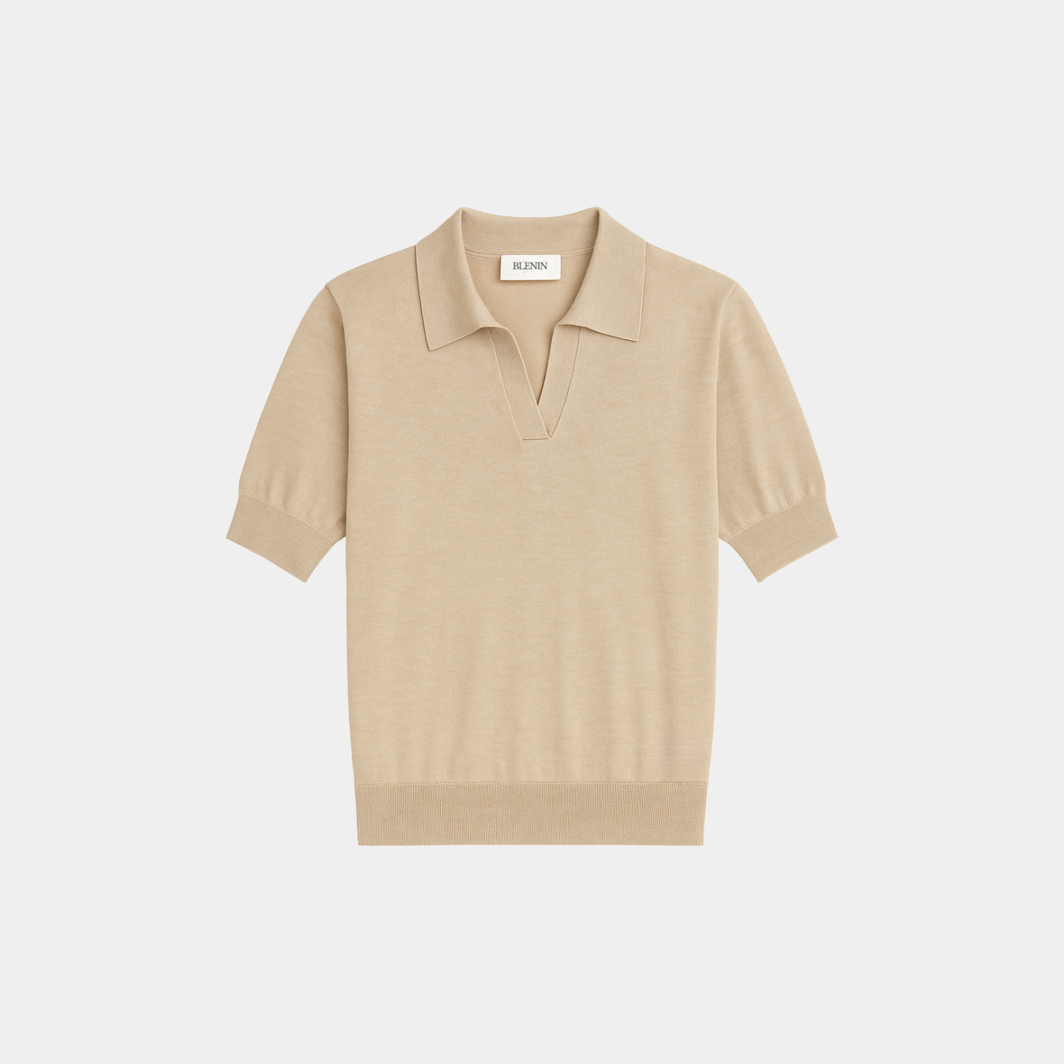 Quiet Luxury Silk and Cashmere Superfine Polo T-shirt