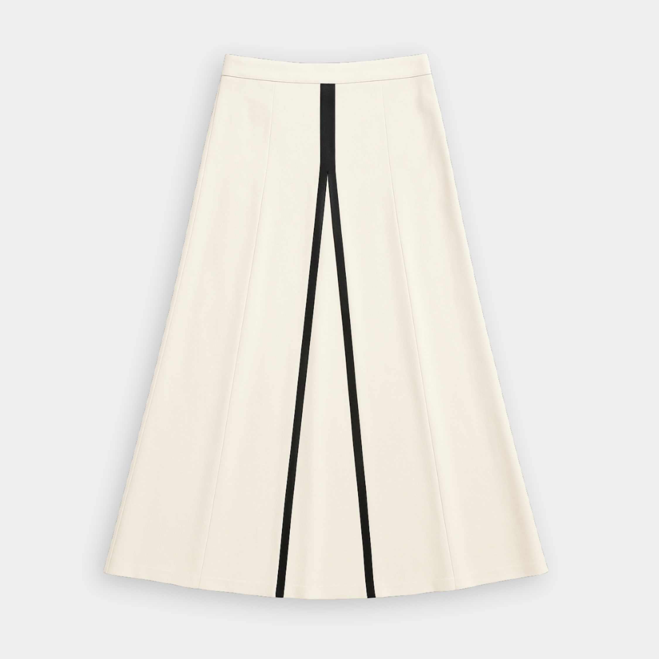 BLENIN Contrast Trim Lined Maxi Skirt