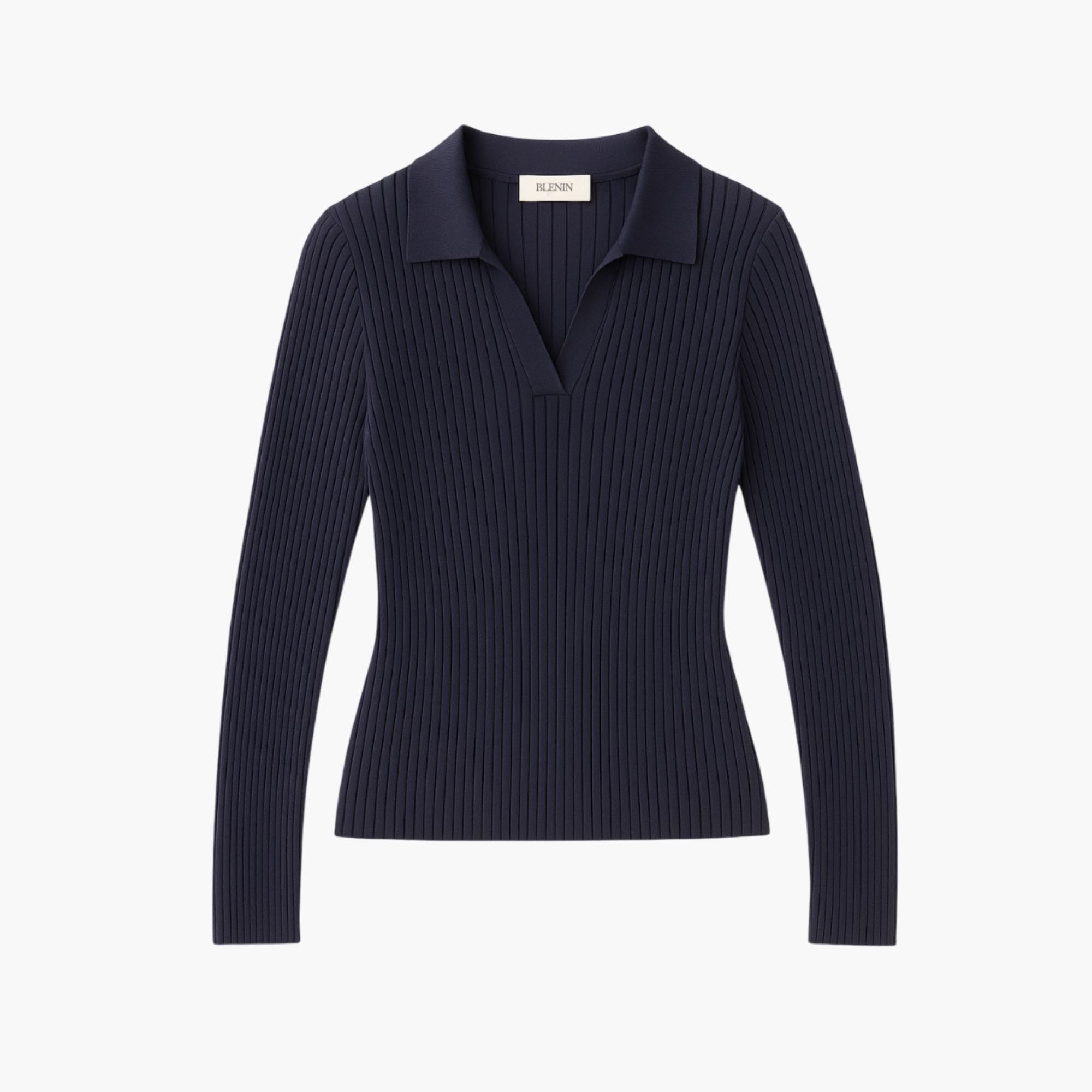 Old Money Long Sleeve Striped Cotton T-Shirt