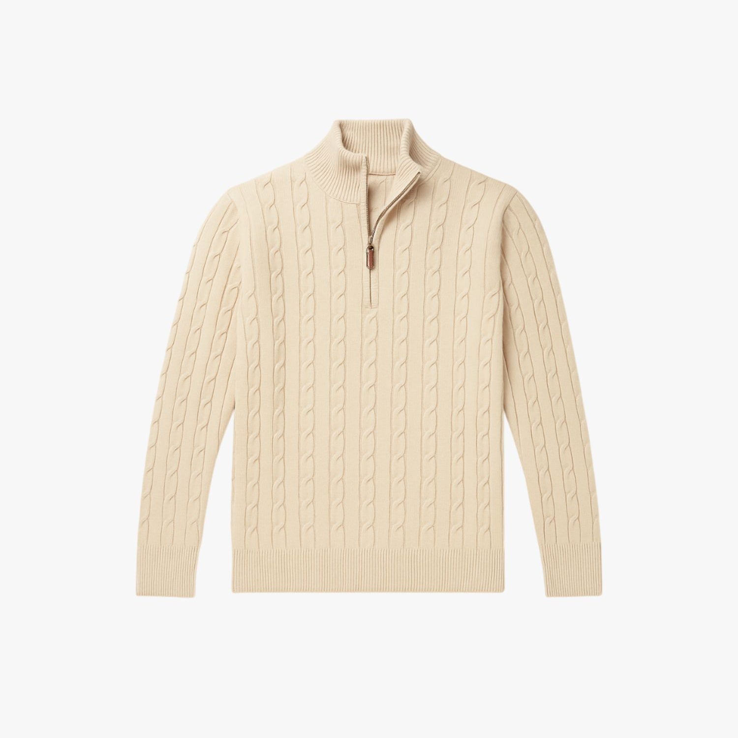 Old Money Premium Cotton Cable Knit Sweater