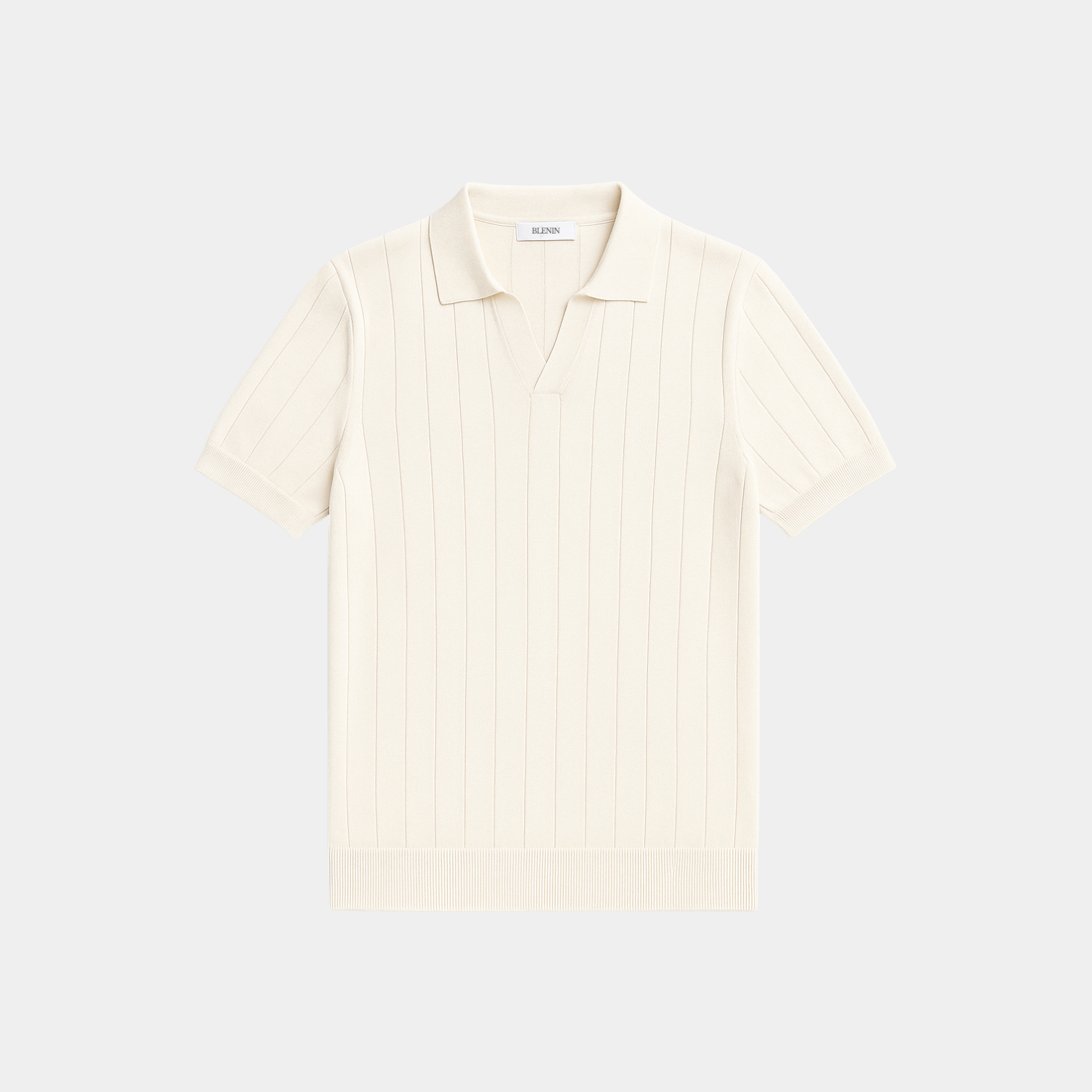 Quiet Luxury Ultra Fine Cotton Striped Polo T-Shirt