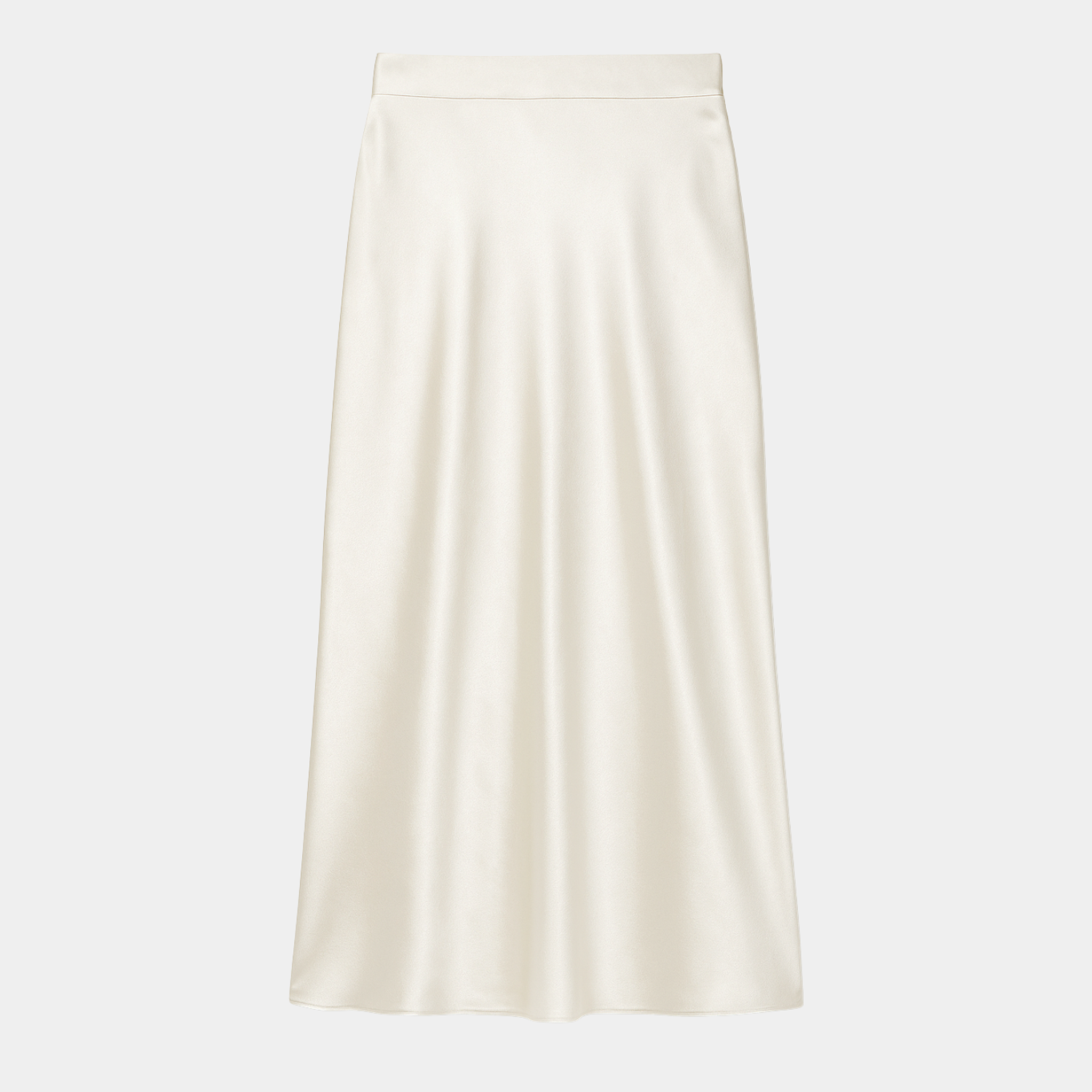 Old Money Satin Midi Skirt