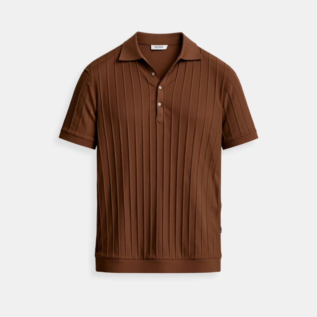 Old Money Vertical Striped Chic Button Up Polo T-Shirt