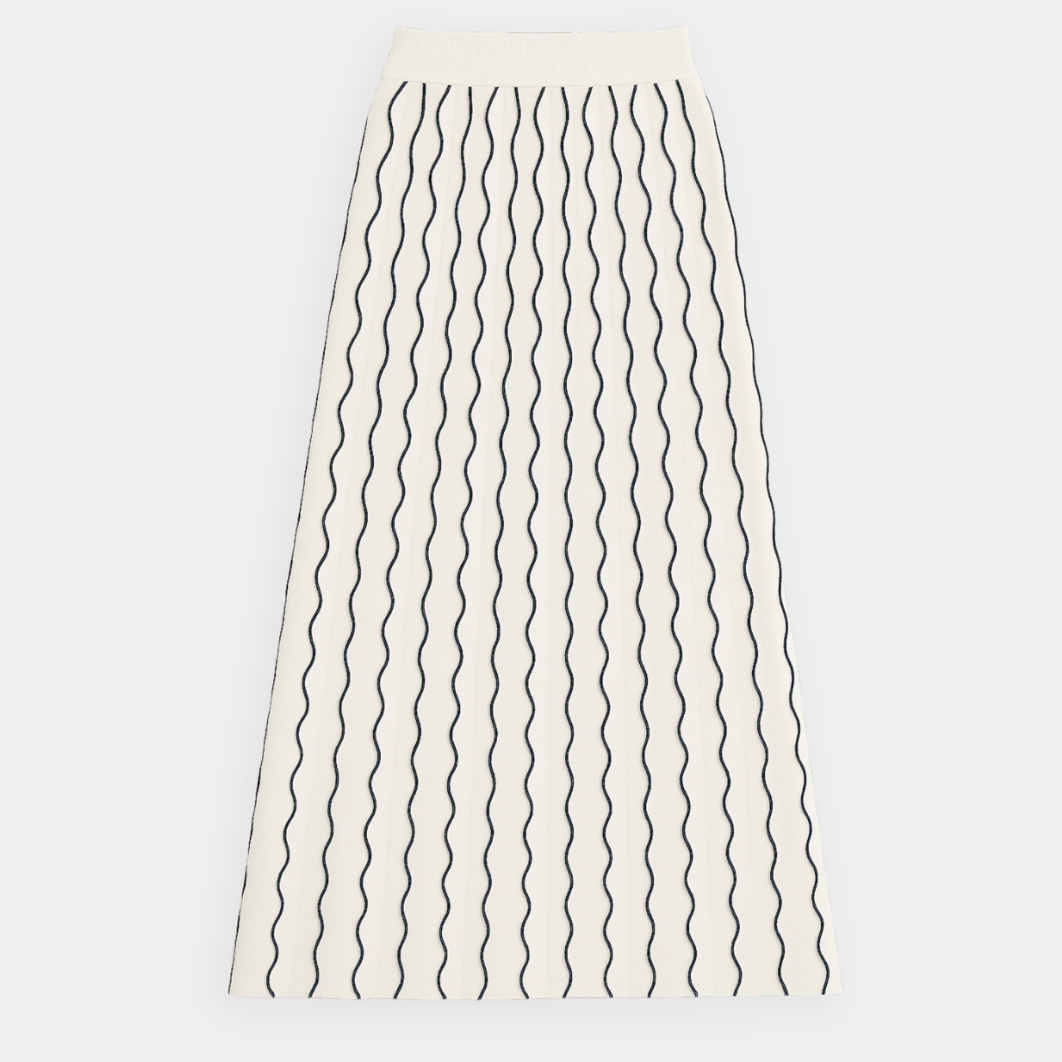 Smart Luxury Pleated Knit Maxi Skirt