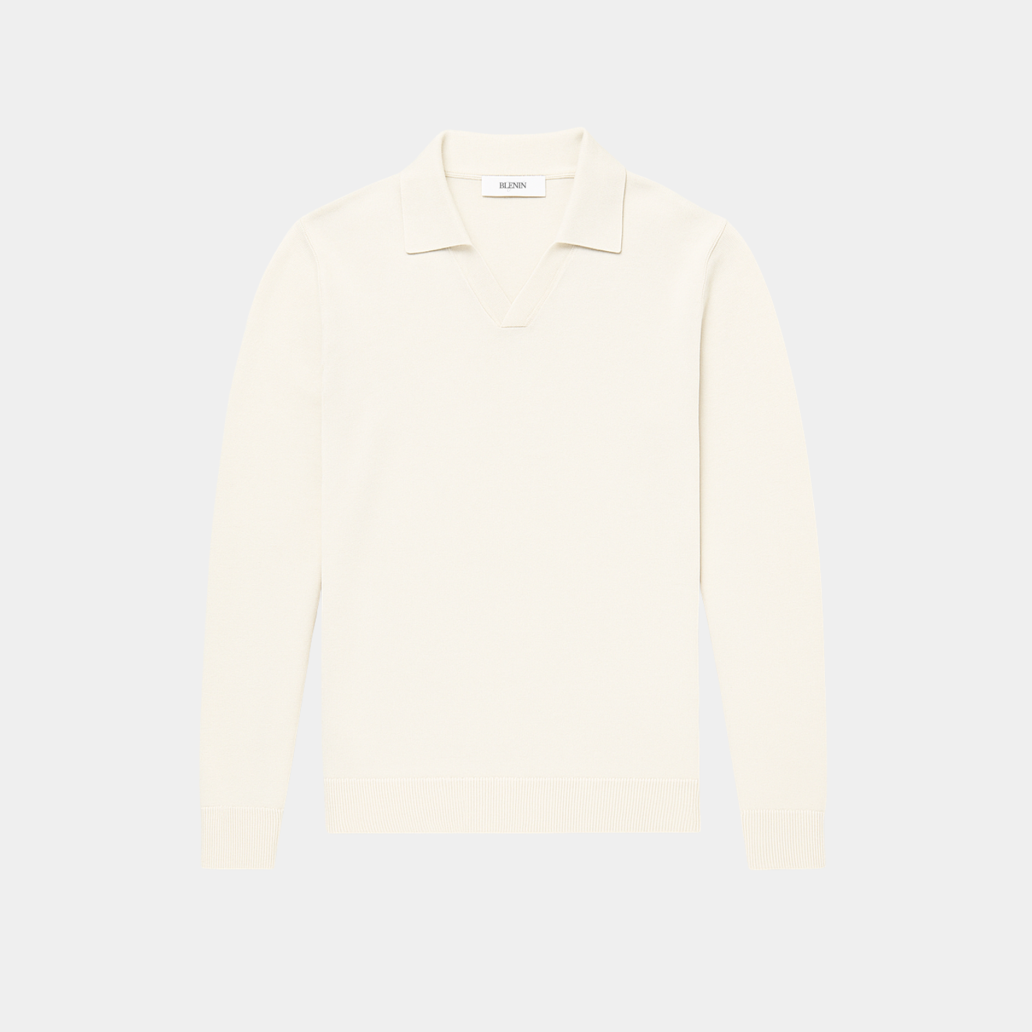 Old Money Lightweight BLENIN Long Sleeve Polo T-Shirt