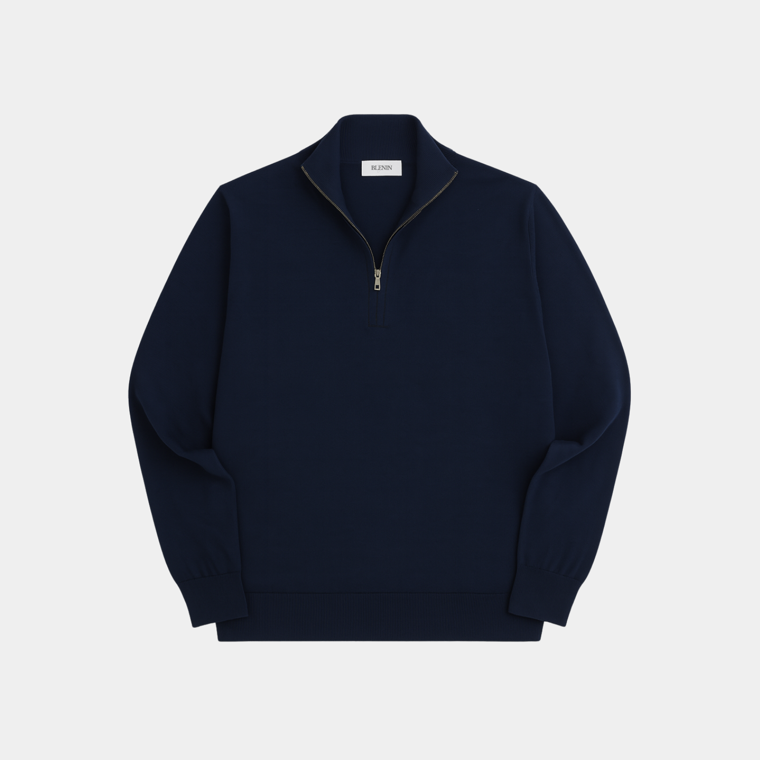 Old Money Classic Quater Zip Wool Blend Sweater