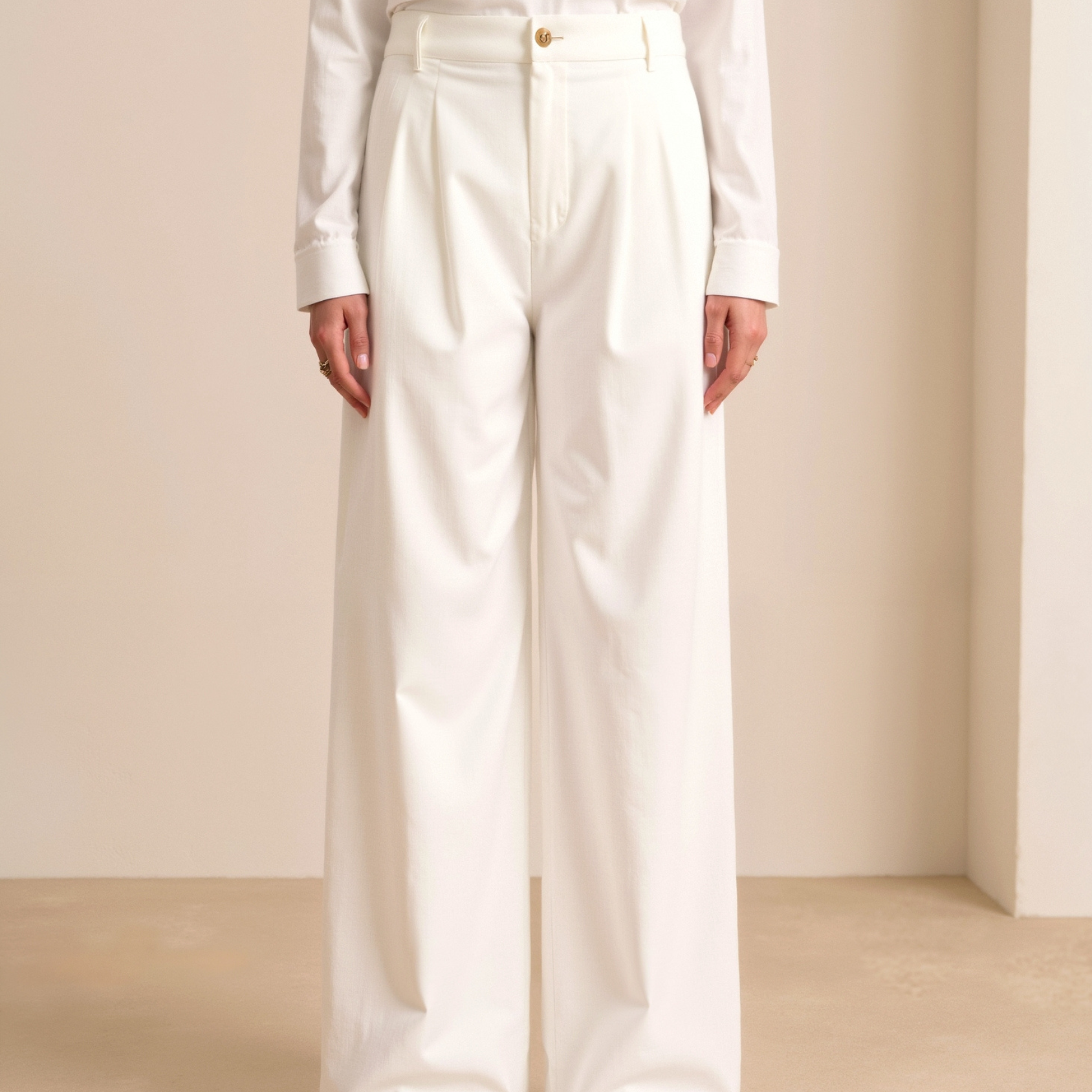 Old Money Wide Leg Cotton Classy Pants