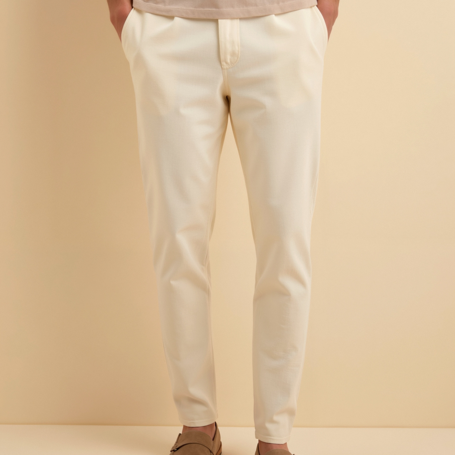 Old Money Cotton Basic Chino Pants