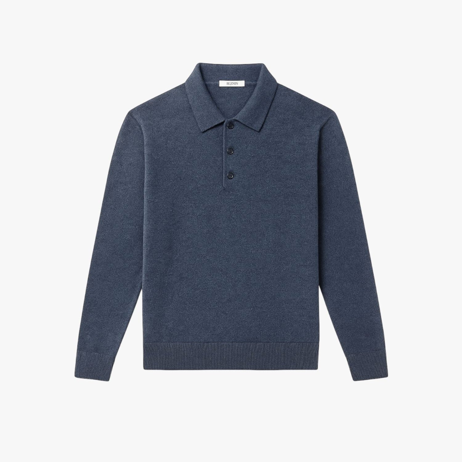 Old Money Solid Color Woolen Button Polo Sweater