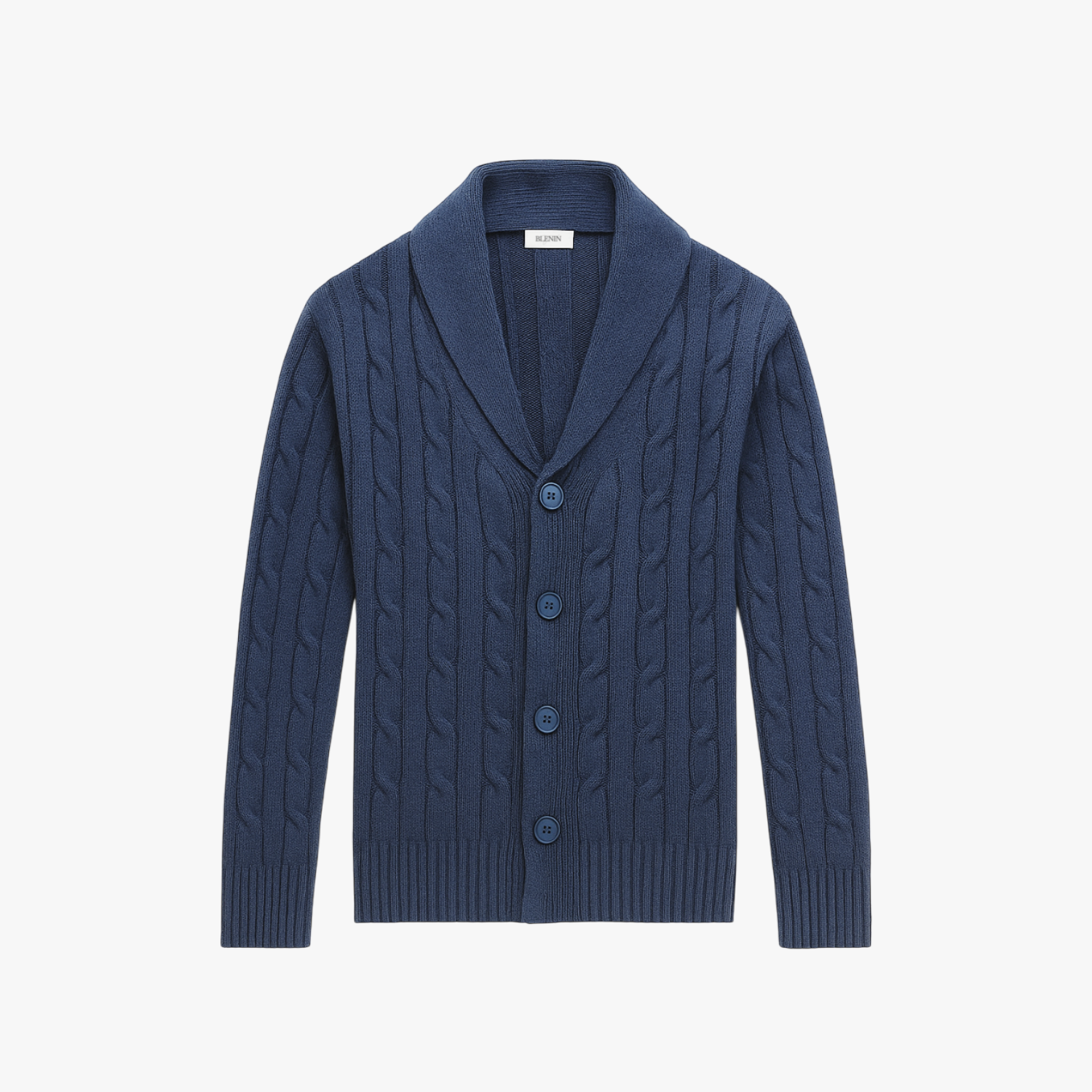 Old Money Cable Knit Thick Button Cardigan