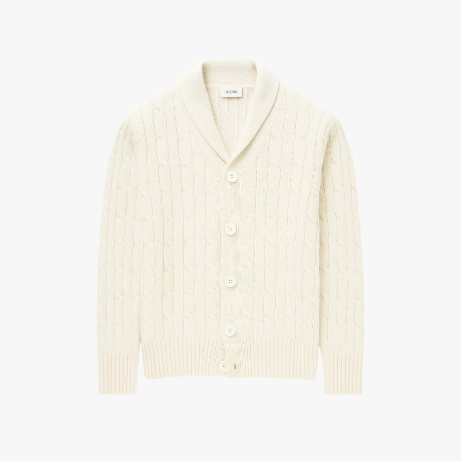 Old Money Cable Knit Thick Button Cardigan