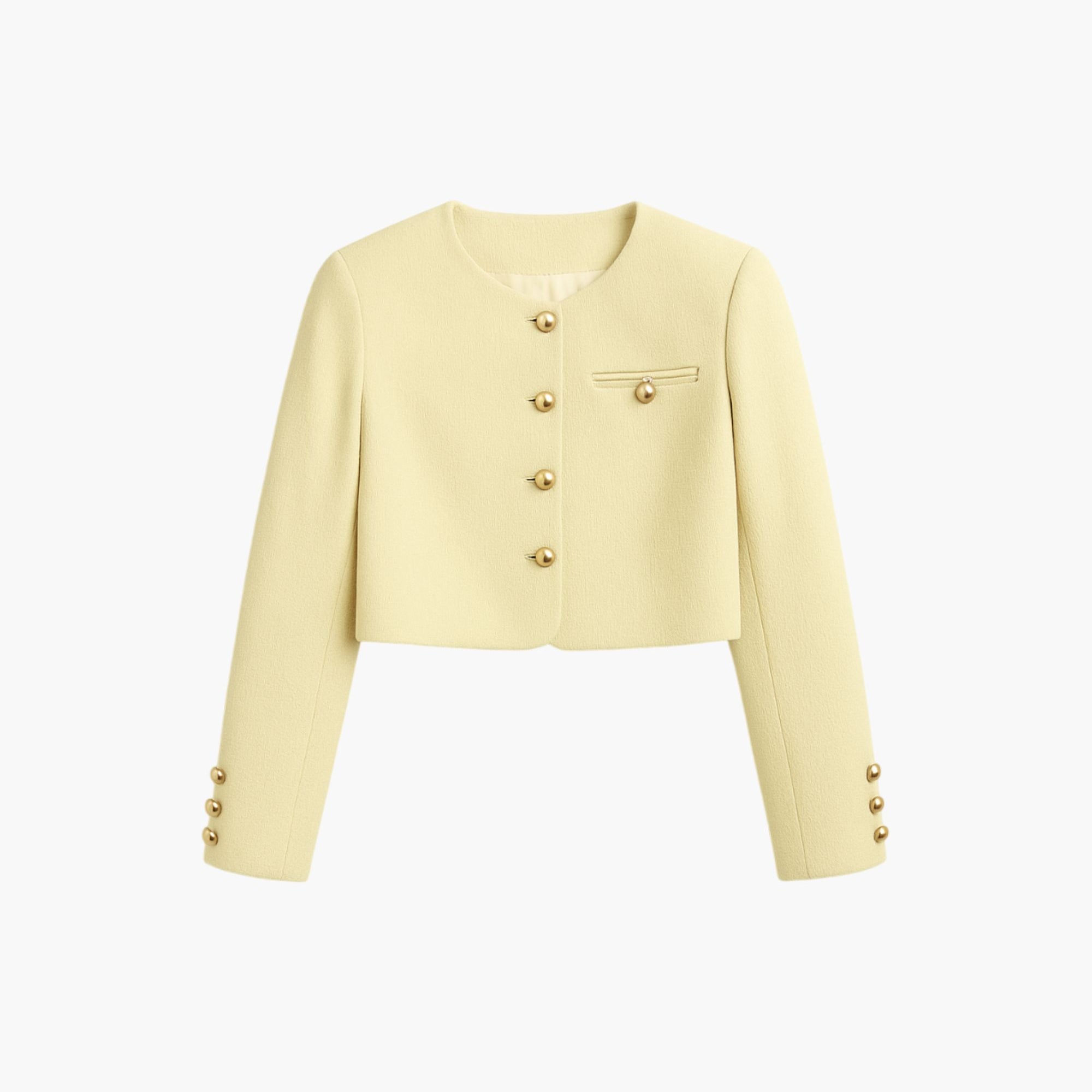 Elegant Yellow Outdoor Fragrant Jacket
