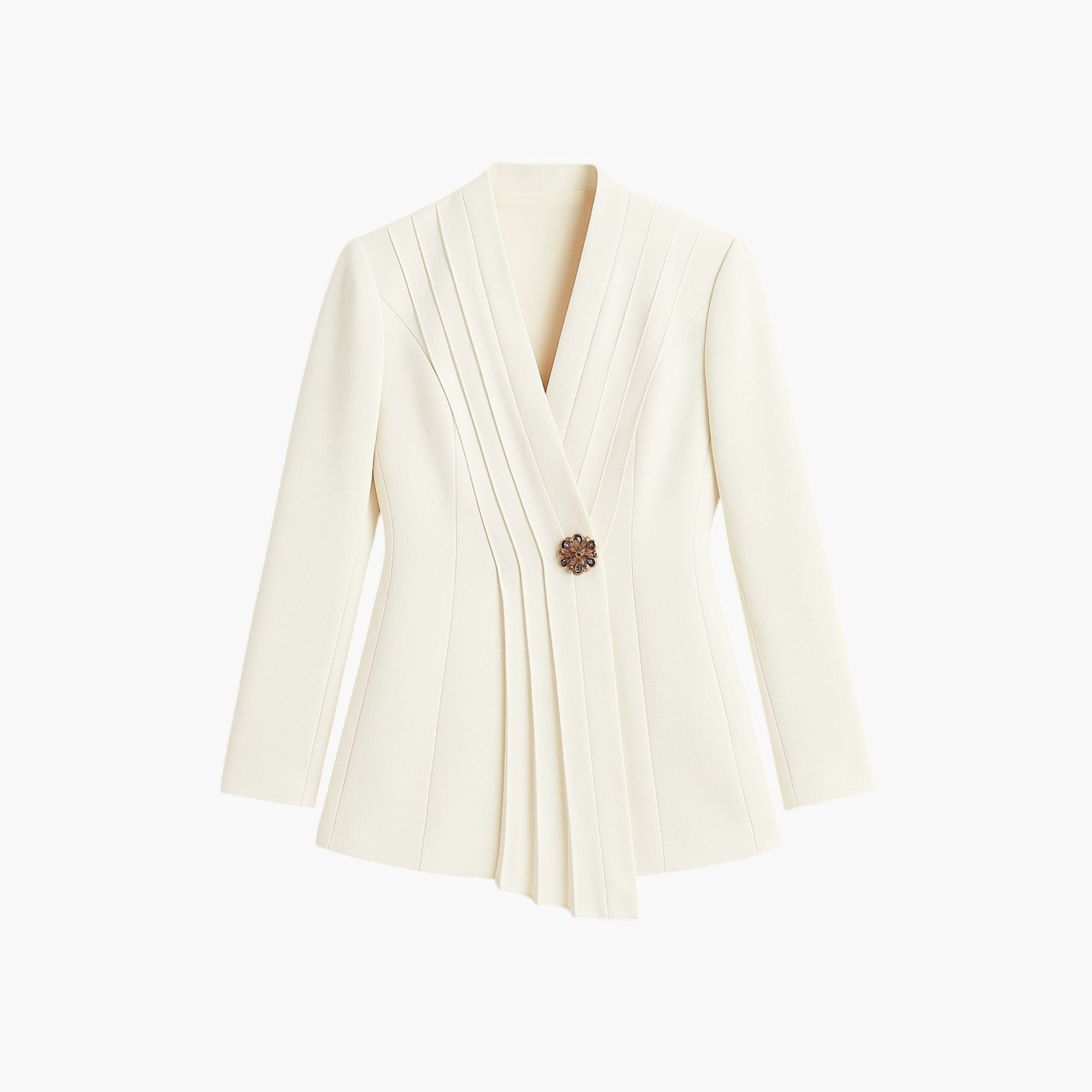 Smart Luxury Special Edition Pleated V-Neck Blouse