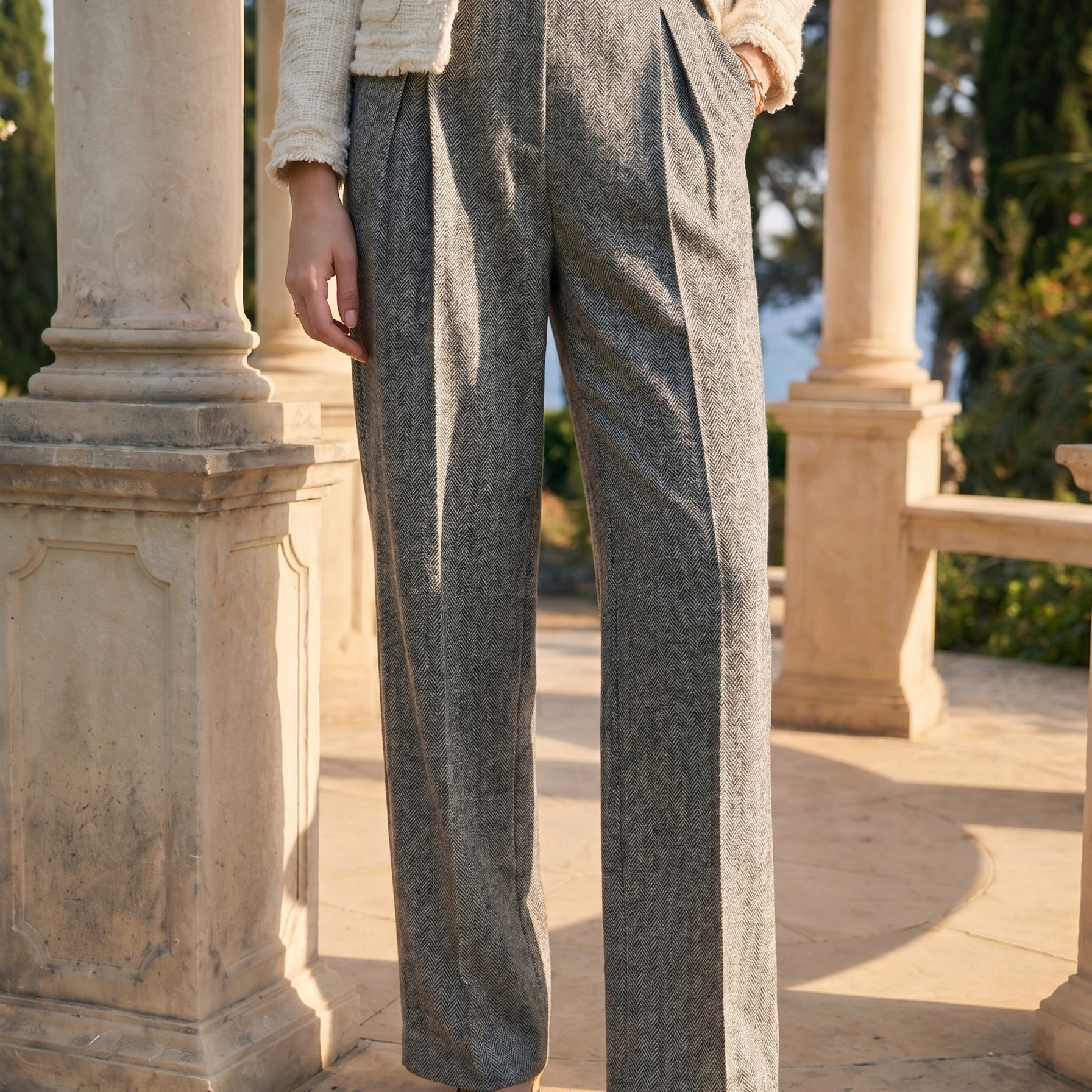 Smart Luxury High Waisted Wide Leg Pants