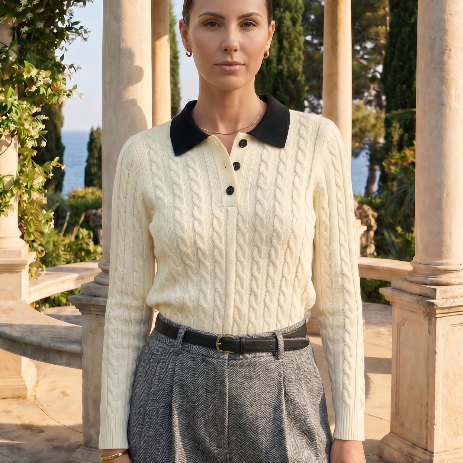 NEW Old Money Classy Button Knitted Polo T-Shirt