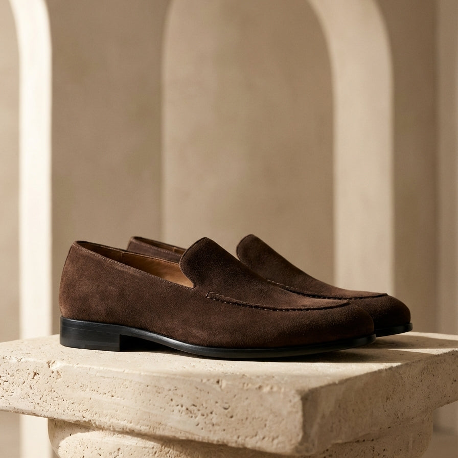 Old Money Men's Suede Leather Non-slip Loafer Shoes