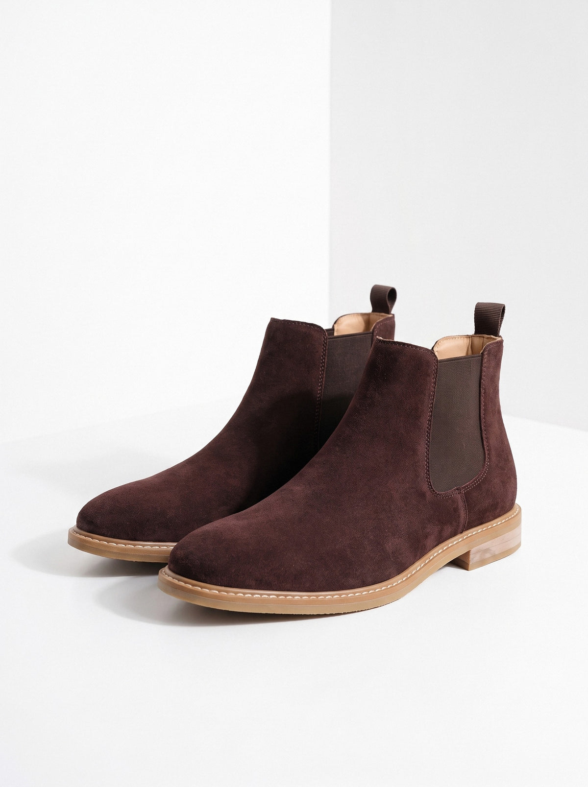 BLENIN suede chelsea boots, pair, three-quarter view