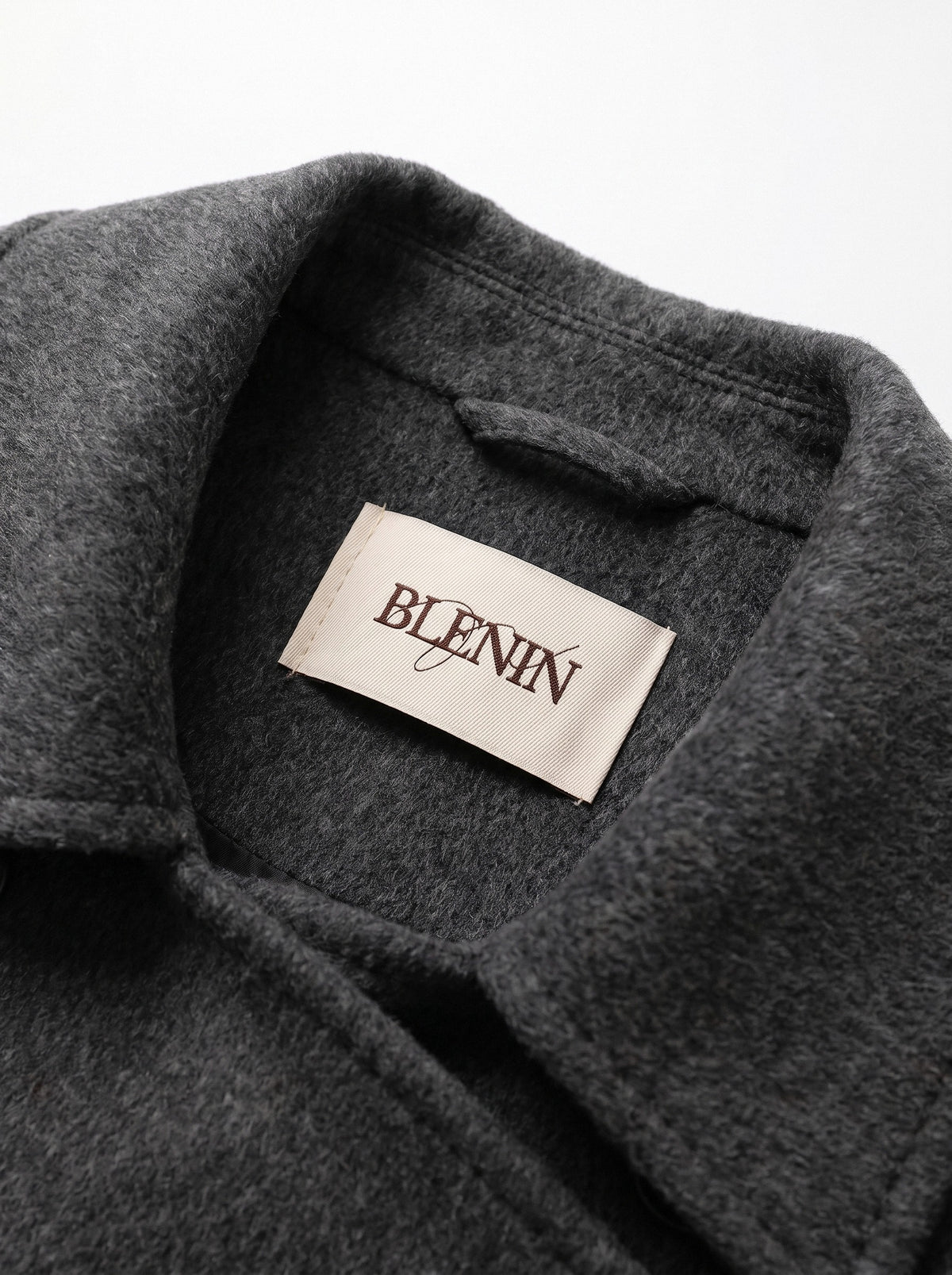 BLENIN double-faced wool coat, woven BLENIN label
