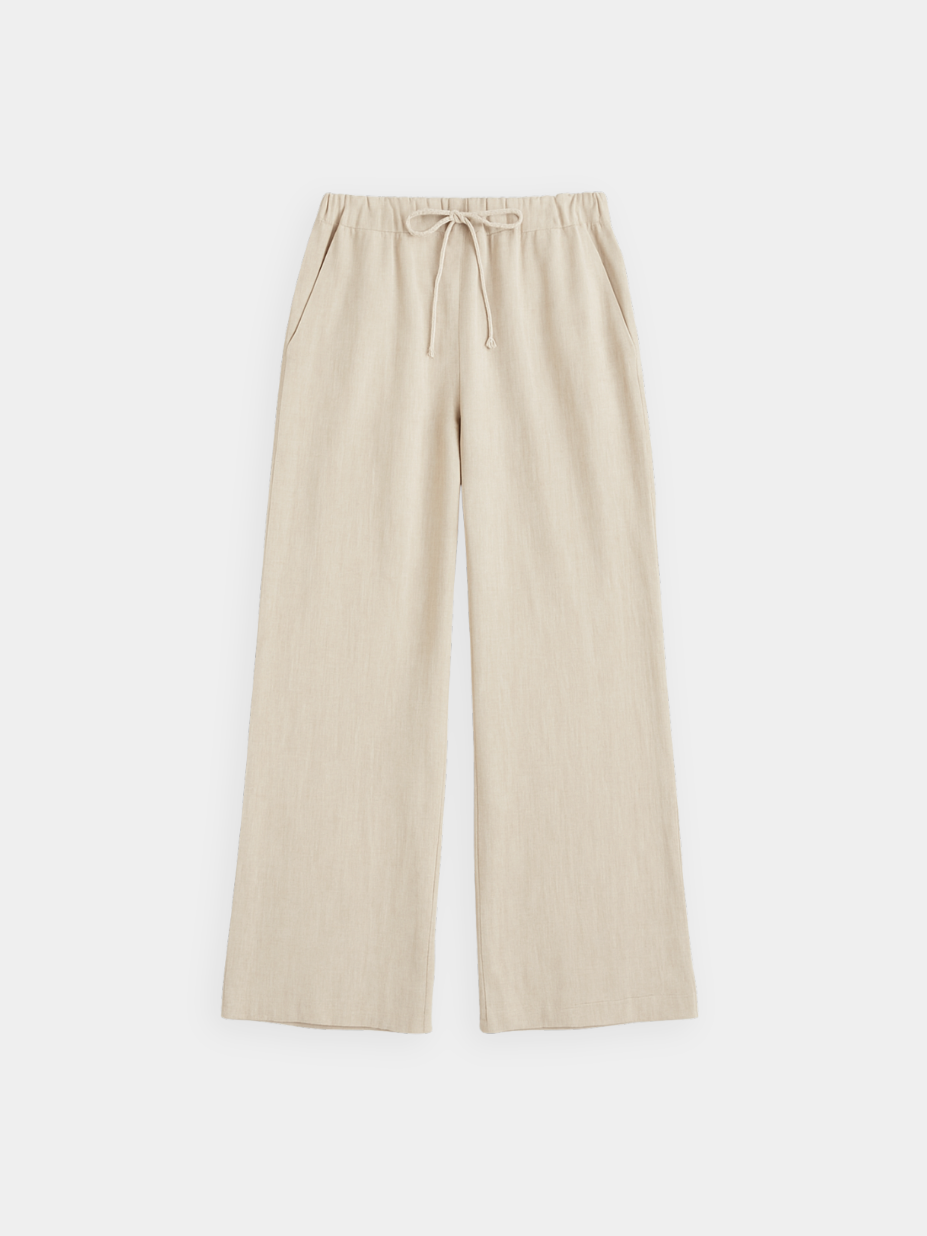 【BAON】Carton Linen Banding Wide Pants Old Money Classic Breathable Linen Structured Pants – BLENIN