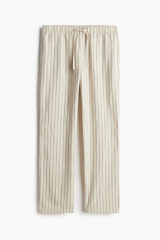 Old Money Breathable Solid Drawstring Linen Pants