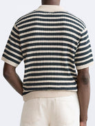 Old Money Knitted Striped Heavy Polo T-Shirt - BLENIN - Old Money Elegant Clothing Brand