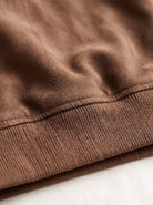 BLENIN men's suede-look harrington jacket in brown, fabric close-up