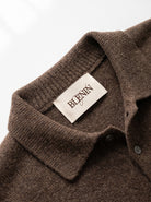 BLENIN brushed knit polo sweater, woven BLENIN label