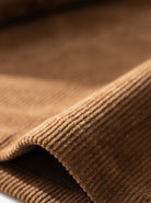 BLENIN men's corduroy blazer in brown, fabric close-up