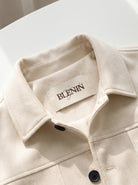 BLENIN suede-look trucker jacket, woven BLENIN label