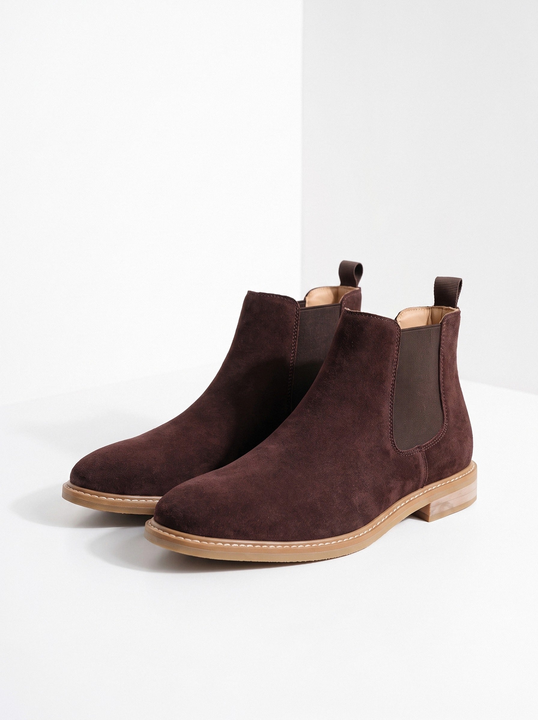 BLENIN suede chelsea boots, pair, three-quarter view