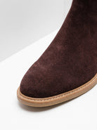 BLENIN suede chelsea boots, suede close-up