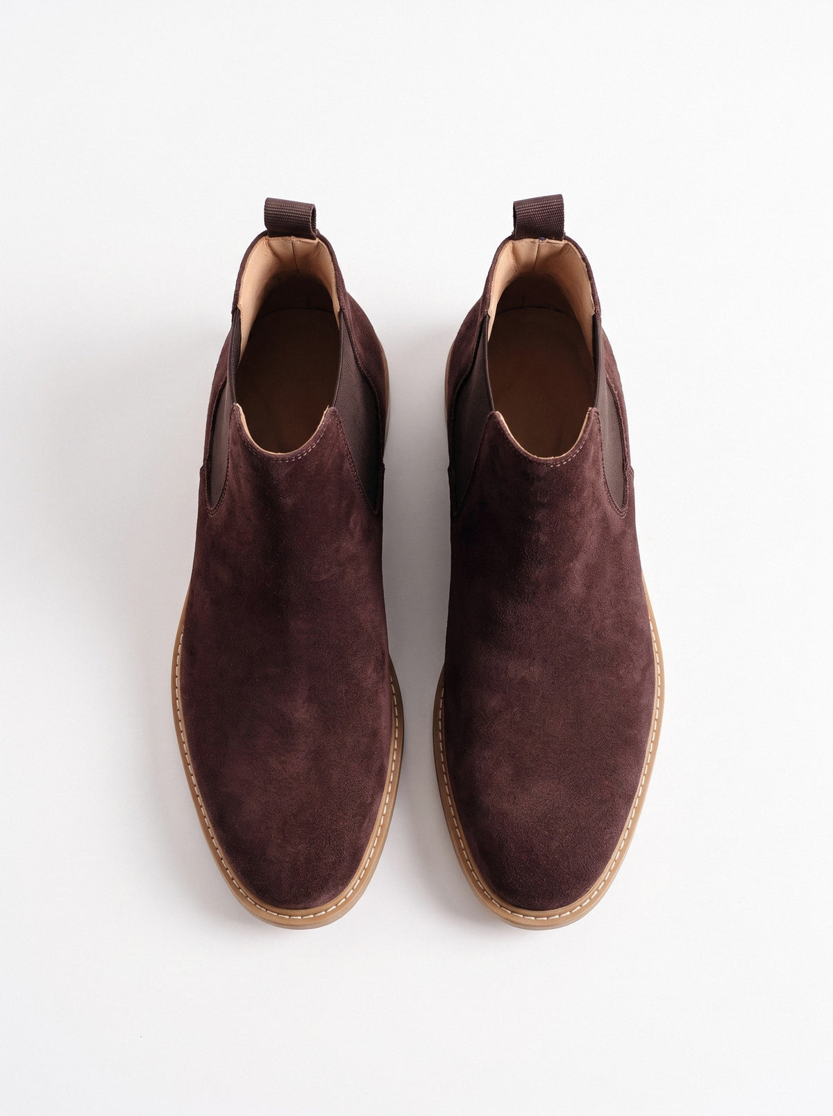 BLENIN suede chelsea boots, pair from above