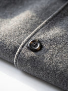 BLENIN men's brushed car coat in dark grey, fabric close-up