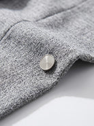 BLENIN men's stand collar tweed-look jacket in grey, fabric close-up