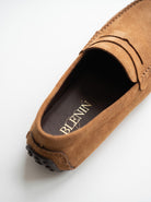 BLENIN suede-look driving loafers, BLENIN insole logo
