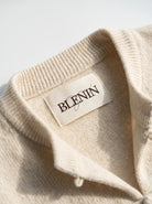 BLENIN knot button cardigan, woven BLENIN neck label