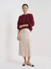 BLENIN brushed knit sweater in burgundy, video of the full outfit