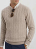 BLENIN Crewneck Wool Cable Knit Sweater, video